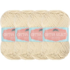 image:imageJubileeYarn Cotton Select Yarn  50gSkein Sport Weight  Island Pink  4 Skeins101 Vanilla Cream