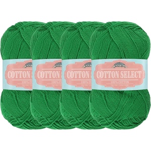 image:imageJubileeYarn Cotton Select Yarn  50gSkein Sport Weight  Island Pink  4 Skeins204 Shamrock Green