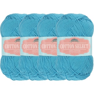 image:imageJubileeYarn Cotton Select Yarn  50gSkein Sport Weight  Island Pink  4 Skeins309 Island Blue
