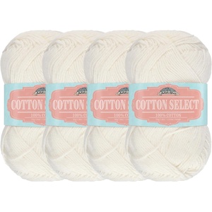 image:imageJubileeYarn Cotton Select Yarn  50gSkein Sport Weight  Light Yellow  8 Skeins012 Icicle