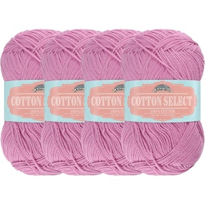 image:imageJubileeYarn Cotton Select Yarn  50gSkein Sport Weight  Light Yellow  8 Skeins102 Passion Fruit Purple
