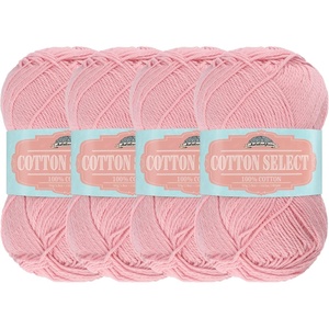 image:imageJubileeYarn Cotton Select Yarn  50gSkein Sport Weight  Light Yellow  8 Skeins103 Marina Pink