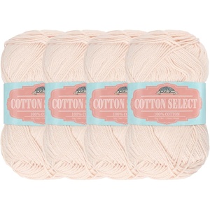 image:imageJubileeYarn Cotton Select Yarn  50gSkein Sport Weight  Light Yellow  8 Skeins104 Blushed Peach