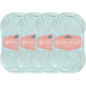 image:imageJubileeYarn Cotton Select Yarn  50gSkein Sport Weight  Light Yellow  8 Skeins107 Artic Blue