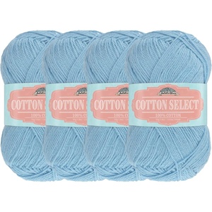 image:imageJubileeYarn Cotton Select Yarn  50gSkein Sport Weight  Light Yellow  8 Skeins109 Glacier Blue