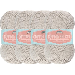 image:imageJubileeYarn Cotton Select Yarn  50gSkein Sport Weight  Light Yellow  8 Skeins110 Vapor Grey