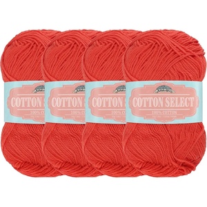 image:imageJubileeYarn Cotton Select Yarn  50gSkein Sport Weight  Light Yellow  8 Skeins205 Hearts Red