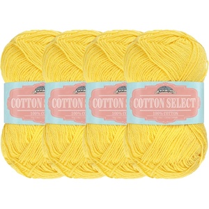 image:imageJubileeYarn Cotton Select Yarn  50gSkein Sport Weight  Light Yellow  8 Skeins206 Super Sunshine
