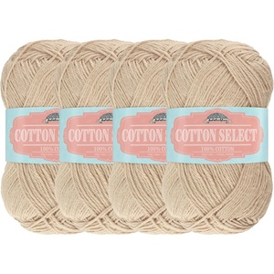 image:imageJubileeYarn Cotton Select Yarn  50gSkein Sport Weight  Light Yellow  8 Skeins212 Rice Brown
