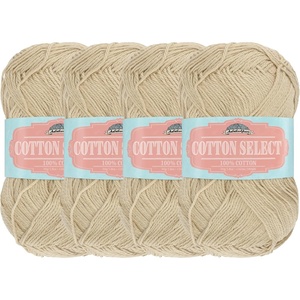 image:imageJubileeYarn Cotton Select Yarn  50gSkein Sport Weight  Light Yellow  8 Skeins301 Beechnut Brown