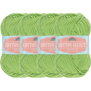 image:imageJubileeYarn Cotton Select Yarn  50gSkein Sport Weight  Light Yellow  8 Skeins307 Limeade Green
