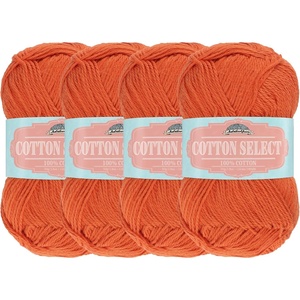 image:imageJubileeYarn Cotton Select Yarn  50gSkein Sport Weight  Light Yellow  8 Skeins407 Burnt Orange