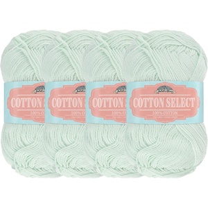 image:imageJubileeYarn Cotton Select Yarn  50gSkein Sport Weight  Light Yellow  8 Skeins502 Blue Mint
