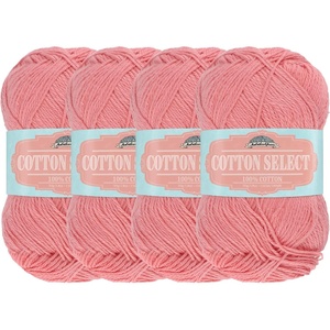 image:imageJubileeYarn Cotton Select Yarn  50gSkein Sport Weight  Light Yellow  8 Skeins505 Soft Red