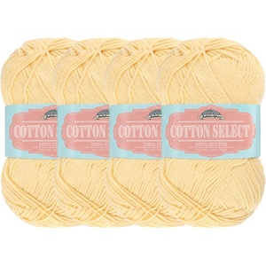 image:imageJubileeYarn Cotton Select Yarn  50gSkein Sport Weight  Light Yellow  8 Skeins506 Light Yellow