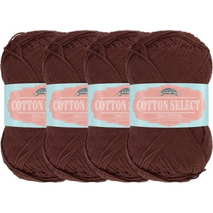 image:imageJubileeYarn Cotton Select Yarn  50gSkein Sport Weight  Plum Raisin  8 Skeins211 Brunette Brown