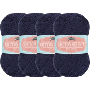 image:imageJubileeYarn Cotton Select Yarn  50gSkein Sport Weight  Plum Raisin  8 Skeins401 Deep Ocean Blue