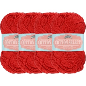 image:imageJubileeYarn Cotton Select Yarn  50gSkein Sport Weight  Plum Raisin  8 Skeins402 Cardinal Red