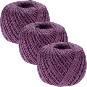 image:imageJubileeYarn Crafty Jute Twine Cord String for Artwork DIY Crafts Gift Wrapping and Gardening  675 feet 205 Meters 2mm Thick  Natural  3 Balls  3 Balls For Artwork amp DIY Crafts Gift Wrapping GardeningPurple