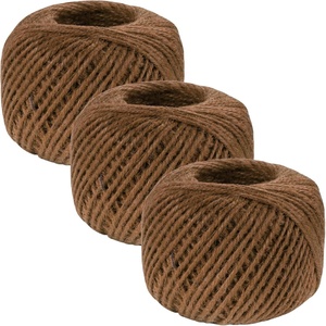 image:imageJubileeYarn Crafty Jute Twine Cord String for Artwork DIY Crafts Gift Wrapping and Gardening  675 feet 205 Meters 2mm Thick  Natural  3 Balls  3 Balls For Artwork amp DIY Crafts Gift Wrapping GardeningBrown