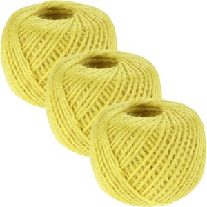 image:imageJubileeYarn Crafty Jute Twine Cord String for Artwork DIY Crafts Gift Wrapping and Gardening  675 feet 205 Meters 2mm Thick  Natural  3 Balls  3 Balls For Artwork amp DIY Crafts Gift Wrapping GardeningBright Yellow