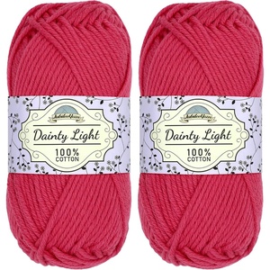 image:imageJubileeYarn Dainty Light Yarn  100gSkein Worsted Cotton  Moon Beam  4 Skeins008 Rosy Blush