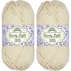 image:imageJubileeYarn Dainty Light Yarn  100gSkein Worsted Cotton  Moon Beam  4 Skeins011 Milkyway