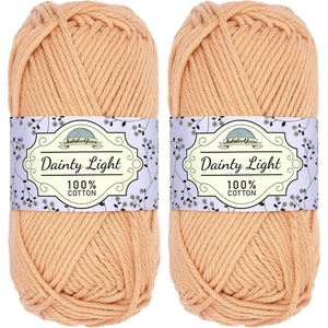 image:imageJubileeYarn Dainty Light Yarn  100gSkein Worsted Cotton  Moon Beam  4 Skeins1225 Sand