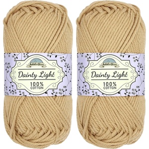 image:imageJubileeYarn Dainty Light Yarn  100gSkein Worsted Cotton  Moon Beam  4 Skeins1324 Lark