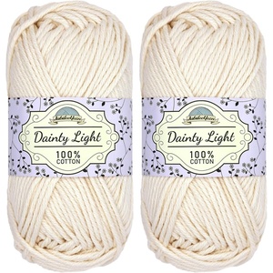 image:imageJubileeYarn Dainty Light Yarn  100gSkein Worsted Cotton  Moon Beam  4 Skeins403 Moon Beam