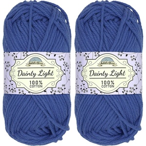 image:imageJubileeYarn Dainty Light Yarn  100gSkein Worsted Cotton  Moon Beam  4 Skeins4053 Turkish Sea
