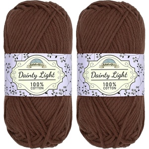 image:imageJubileeYarn Dainty Light Yarn  100gSkein Worsted Cotton  Moon Beam  4 Skeins410 Plumwine