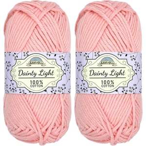 image:imageJubileeYarn Dainty Light Yarn  100gSkein Worsted Cotton  Moon Beam  4 Skeins501 Peach