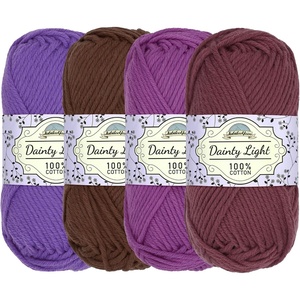 image:imageJubileeYarn Dainty Light Yarn  100gSkein Worsted Cotton  Shades of Pink  4 Skeins94 Shades of Purple