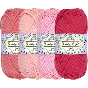 image:imageJubileeYarn Dainty Light Yarn  100gSkein Worsted Cotton  Shades of Pink  4 Skeins97 Shades of Pink