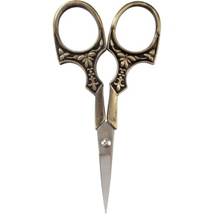 image:imageJubileeYarn Decorative Floral Embroidery Craft Scissors  Antique Silver  1 ScissorAntique Heirloom  Bronze