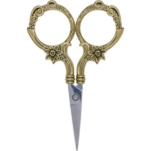 image:imageJubileeYarn Decorative Floral Embroidery Craft Scissors  Antique Silver  1 ScissorBlooming  Bronze