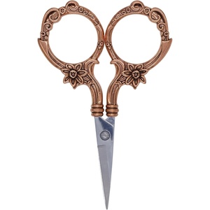 image:imageJubileeYarn Decorative Floral Embroidery Craft Scissors  Antique Silver  1 ScissorBlooming  Copper