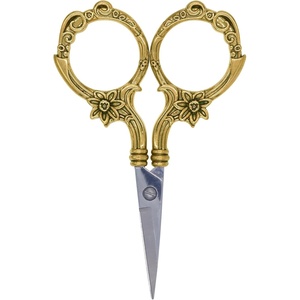 image:imageJubileeYarn Decorative Floral Embroidery Craft Scissors  Antique Silver  1 ScissorBlooming  Gold