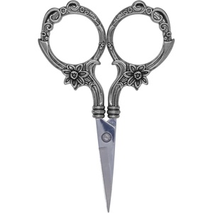image:imageJubileeYarn Decorative Floral Embroidery Craft Scissors  Antique Silver  1 ScissorBlooming  Gunmetal