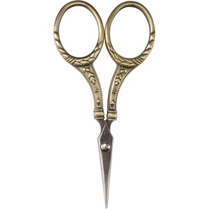 image:imageJubileeYarn Decorative Floral Embroidery Craft Scissors  Antique Silver  1 ScissorDecorative Floral  Bronze