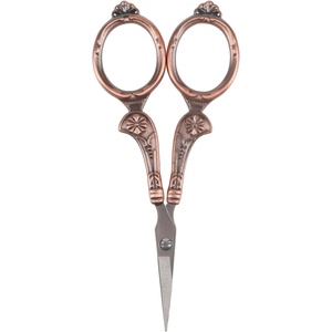image:imageJubileeYarn Decorative Floral Embroidery Craft Scissors  Antique Silver  1 ScissorFlourish  Copper