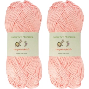 image:imageJubileeYarn Delightfully Bold Yarn  100gSkein Worsted Bamboo Rayon  Pink Dust  2 Skeins08 Pastel Pink