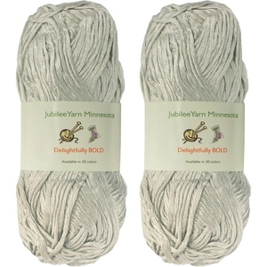 image:imageJubileeYarn Delightfully Bold Yarn  100gSkein Worsted Bamboo Rayon  Pink Dust  2 Skeins22 Cloudy Grey