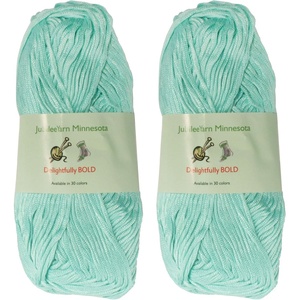 image:imageJubileeYarn Delightfully Bold Yarn  100gSkein Worsted Bamboo Rayon  Pink Dust  2 Skeins30 Aqua