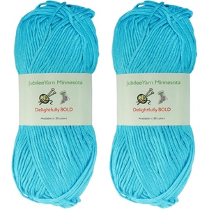 image:imageJubileeYarn Delightfully Bold Yarn  100gSkein Worsted Bamboo Rayon  Pink Dust  4 Skeins16 Aqua Blue Sea
