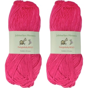 image:imageJubileeYarn Delightfully Bold Yarn  100gSkein Worsted Bamboo Rayon  Pink Dust  4 Skeins17 Magenta