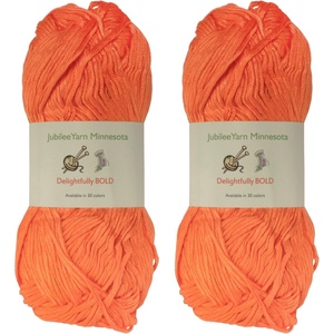 image:imageJubileeYarn Delightfully Bold Yarn  100gSkein Worsted Bamboo Rayon  Pink Dust  4 Skeins26 Orange Juice