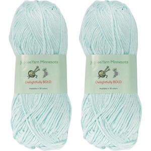 image:imageJubileeYarn Delightfully Bold Yarn  100gSkein Worsted Bamboo Rayon  Pink Dust  4 Skeins29 Light Blue