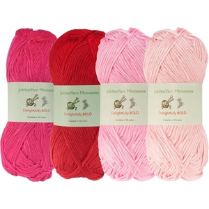 image:imageJubileeYarn Delightfully Bold Yarn  100gSkein Worsted Bamboo Rayon  Pink Dust  4 Skeins93 Shades of Red